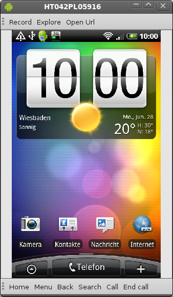 Screenshot meines HTC Desire