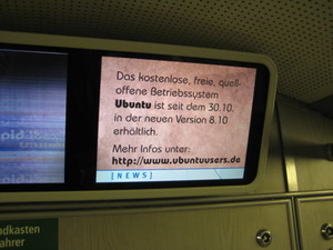 Ubuntu 8.10 Werbung in Berliner U-Bahn